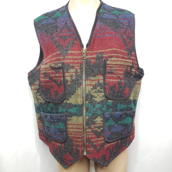 Woolrich Jackets & Blazers - Woolrich Southwestern Print Wool Vest Size M